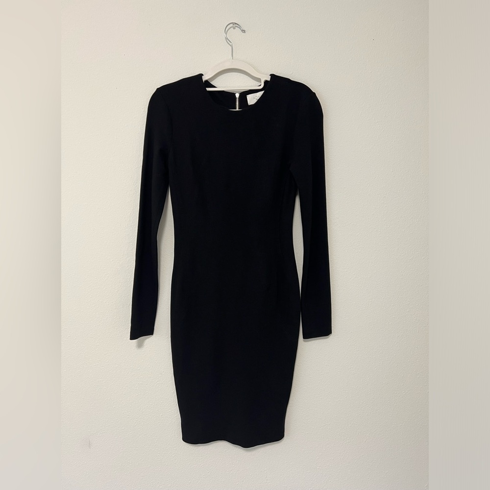 Adam Lippes Black Long Sleeve Formal Dress